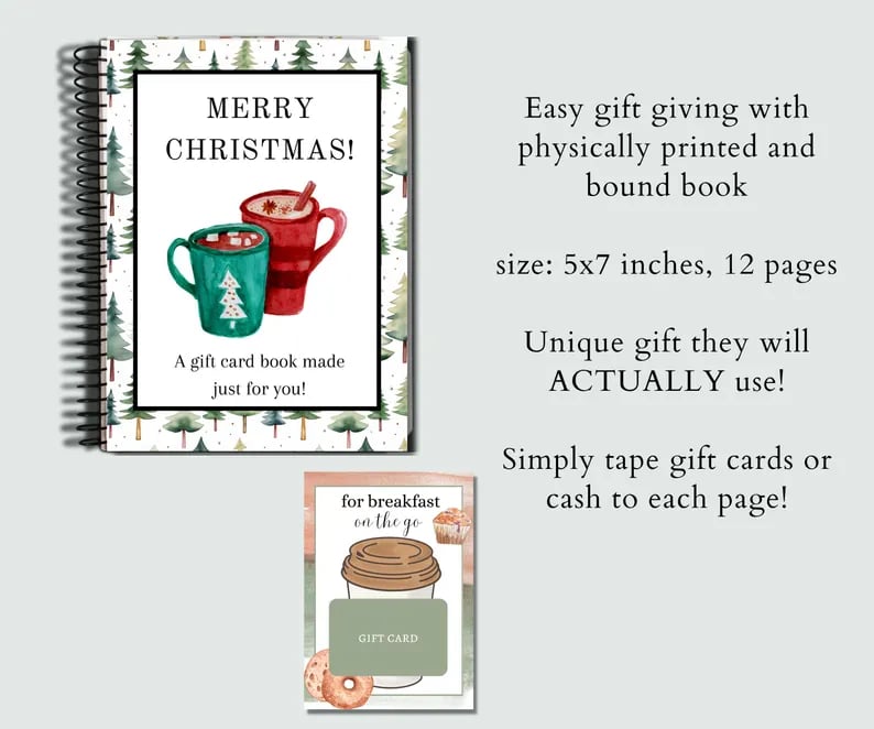 🎄📚Christmas Gift Card Book - 🎁Surprises On Every Page📚Hardcover & Durability Line