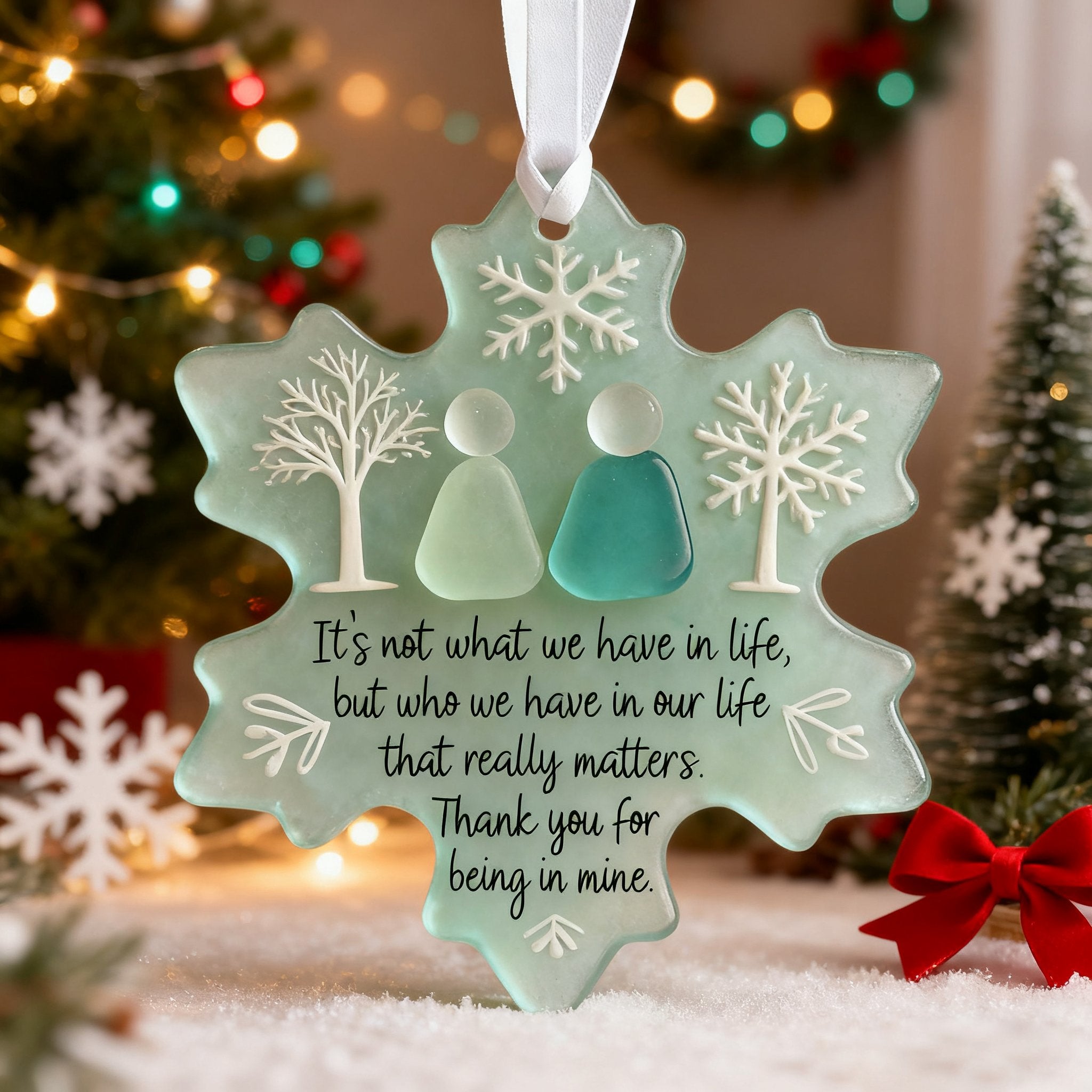 🌊Snowflake-Shaped Acrylic Friendship Decor❄✨ Shaped by Nature & Crafted by Hand!