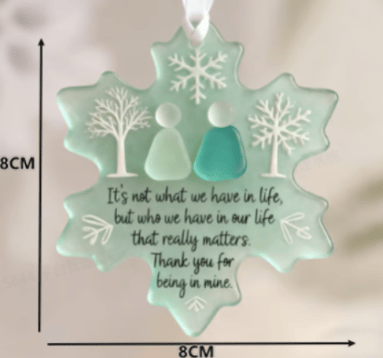 🌊Snowflake-Shaped Acrylic Friendship Decor❄✨ Shaped by Nature & Crafted by Hand!