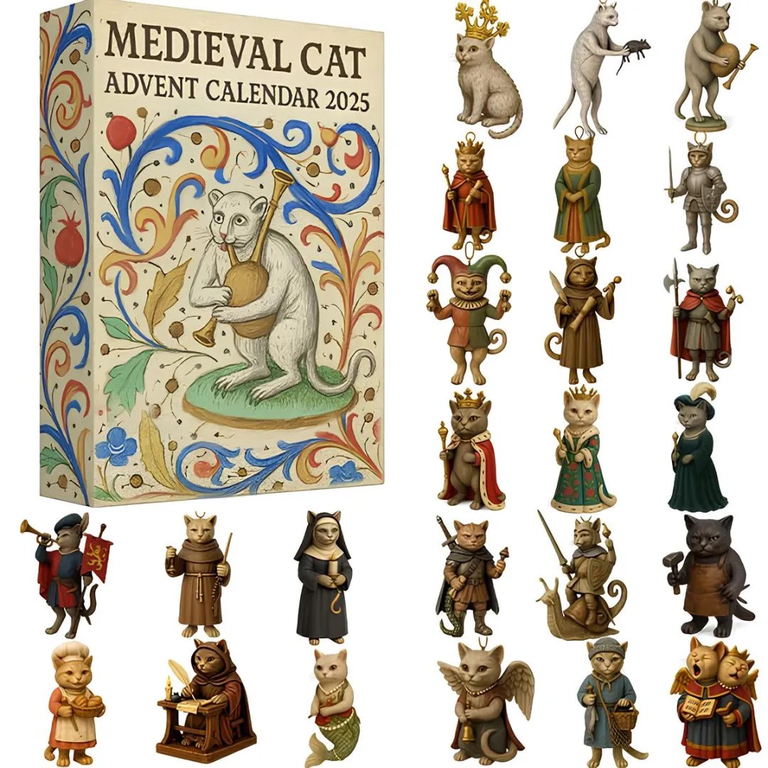 🎄-Medieval Cat Advent Calendar 2025✨24 Days of Cat Armor, Royal Charm & Holiday Surprises!
