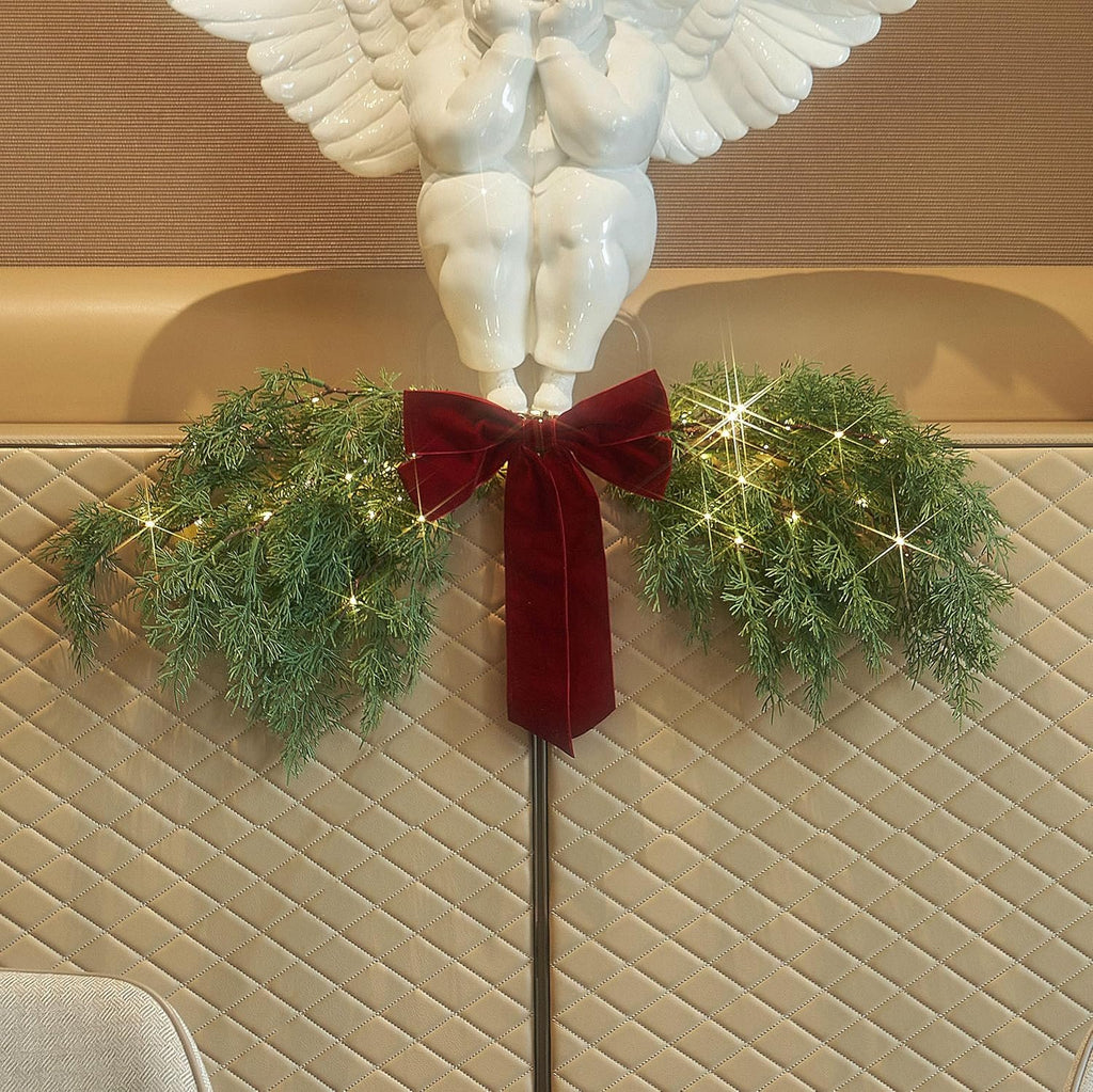 🎄Christmas Sales 50% OFF 🎀Lighted Cedar Pine Swag with LED Fairy Lights